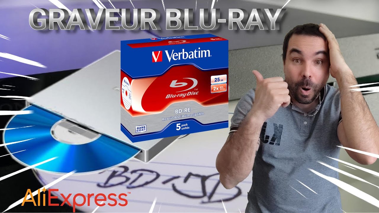 Présentation et Test du Graveur Blu ray d'#aliexpress Avec l'écriture du BD-JB sur un BD-RE.