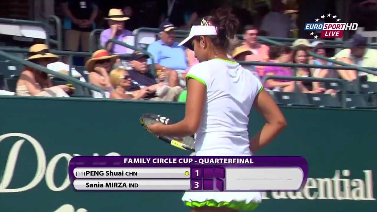 Sania Mirza v Peng 2011 Charleston 1.avi