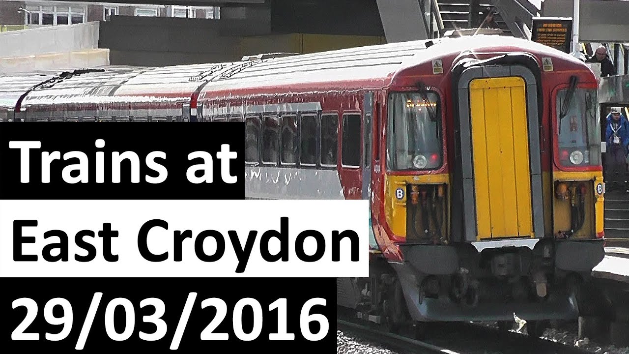 Trains at East Croydon 29/03/2016