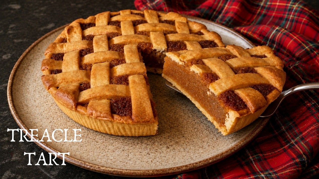 Classic Treacle Tart | With Easy Lattice Top