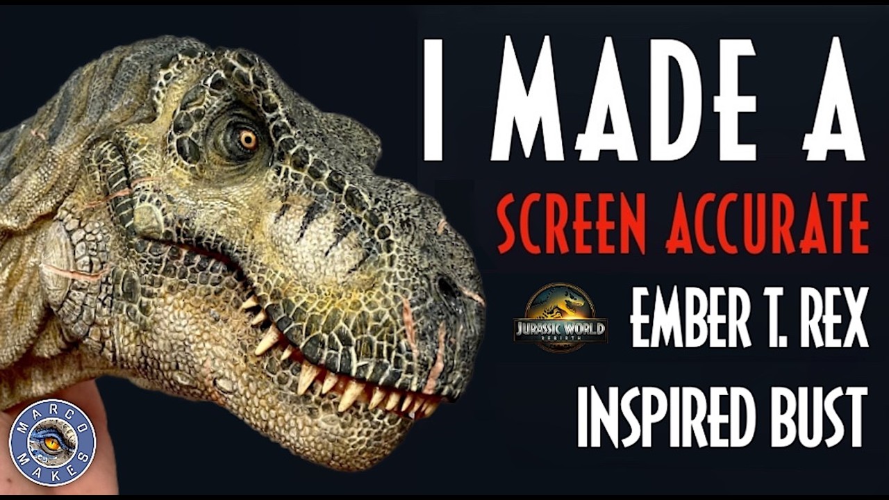 I Made a Bust of EMBER the Tyrannosaurus Rex from Jurassic World Rebirth