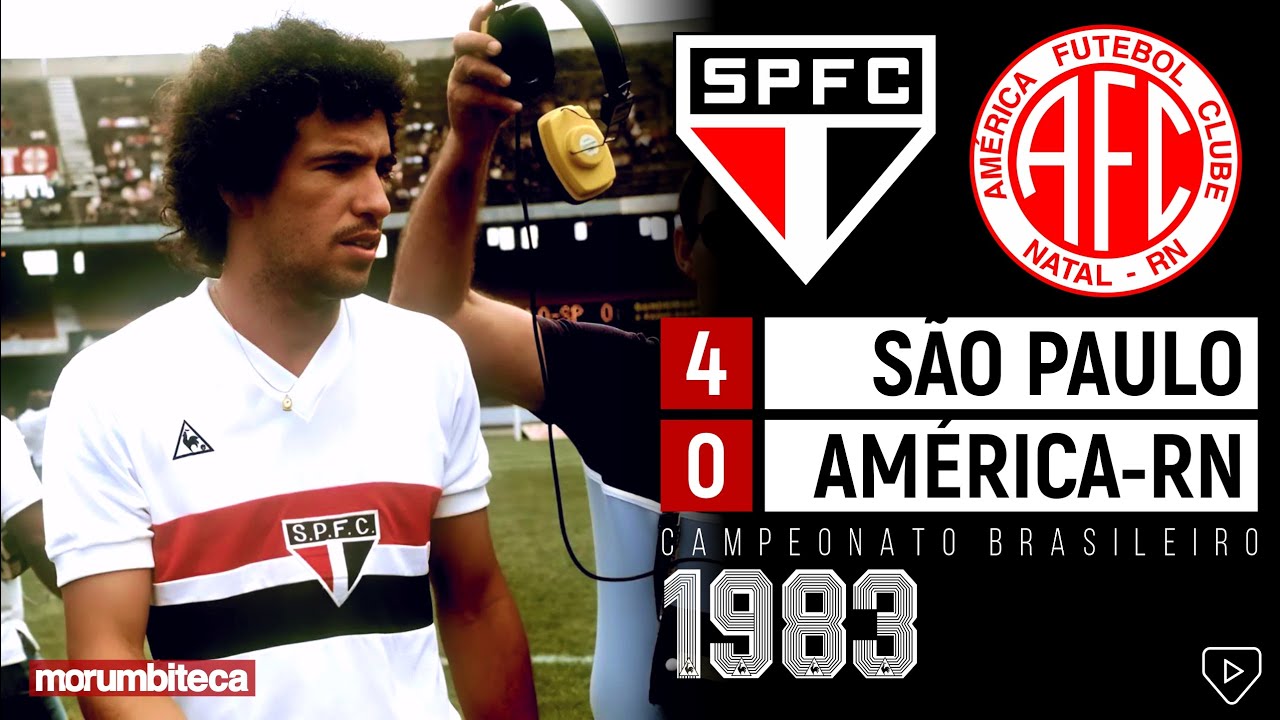 São Paulo 4x0 América-RN - 1983 - A HISTÓRICA ESTREIA DE CARECA NO SÃO PAULO FC