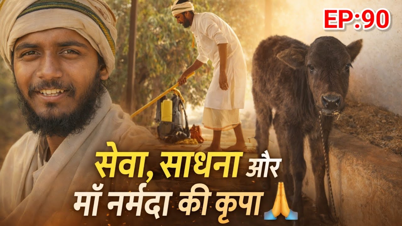 EP:90 माँ नर्मदा परिक्रमा में हनुमान मंदिर में मिली अद्भुत सेवा | परिक्रमा मार्ग का दिव्य अनुभव 