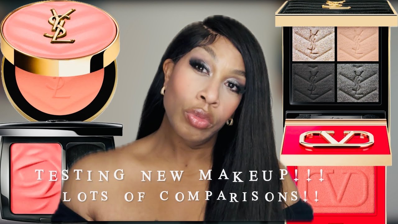 TESTING NEW MAKEUP! YSL CORAL CLASH, LANCOME CORAL CLASH, VALENTINO CALL ME CORAL! YSL OVER NOIR!!