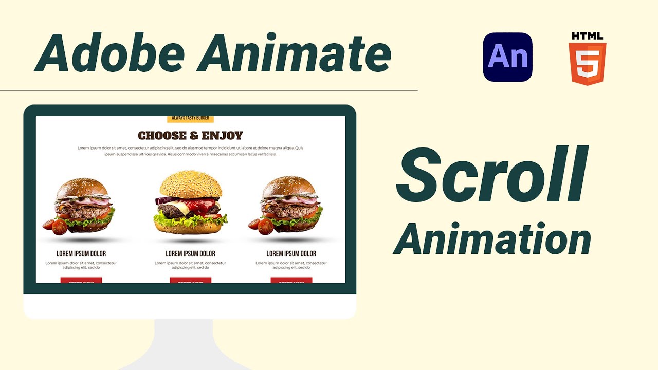 Adobe Animate CC - Scroll Animation - HTML5 Canvas