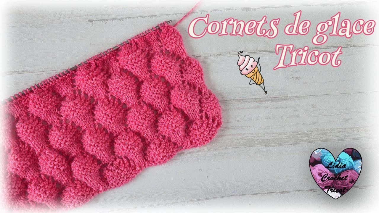 Point Cornets de Glaces Relief 3D Tricot 