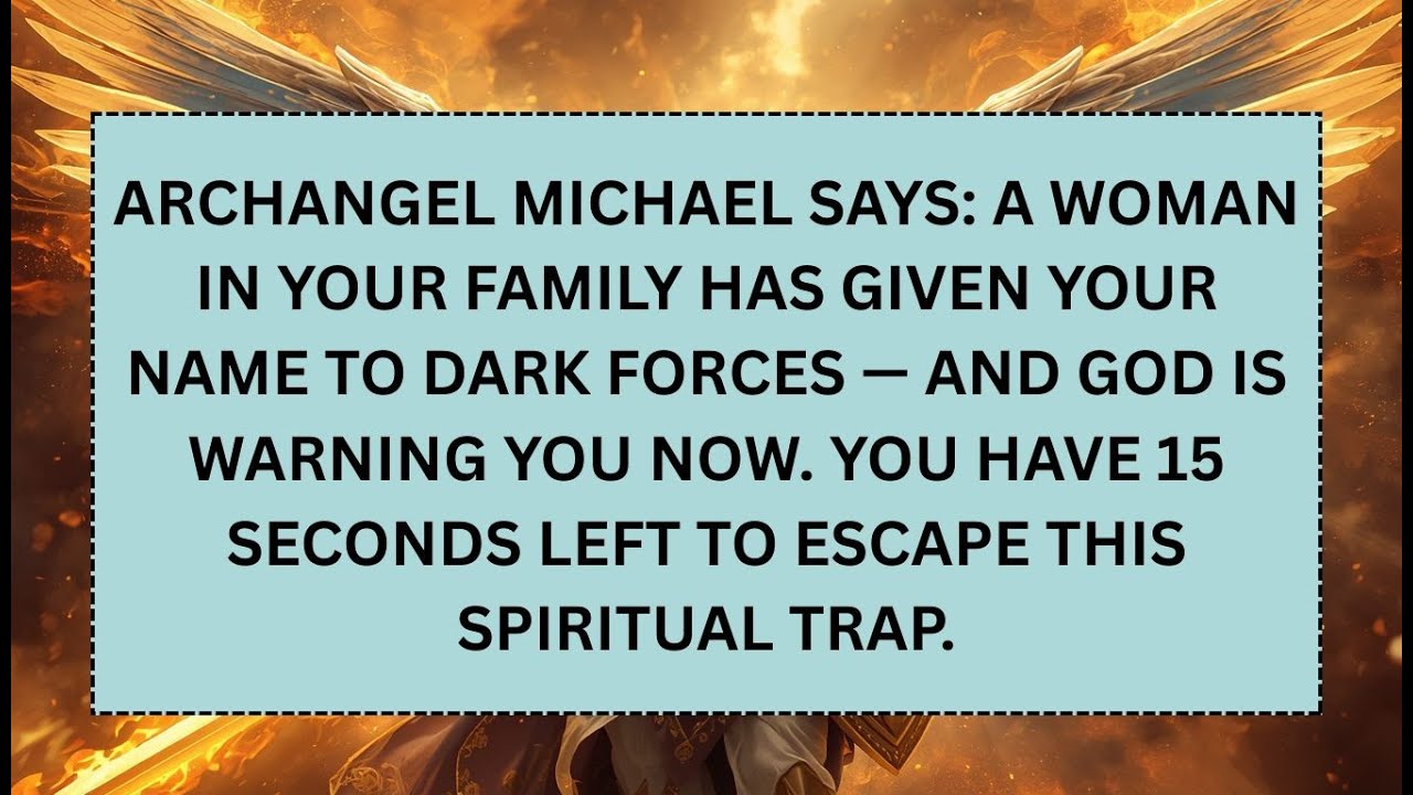 ARCHANGEL MICHAEL SAYS: A WOMAN IN YOUR FAMILY HAS GIVEN YOUR NAME TO DARK FORCES — AND GOD IS....