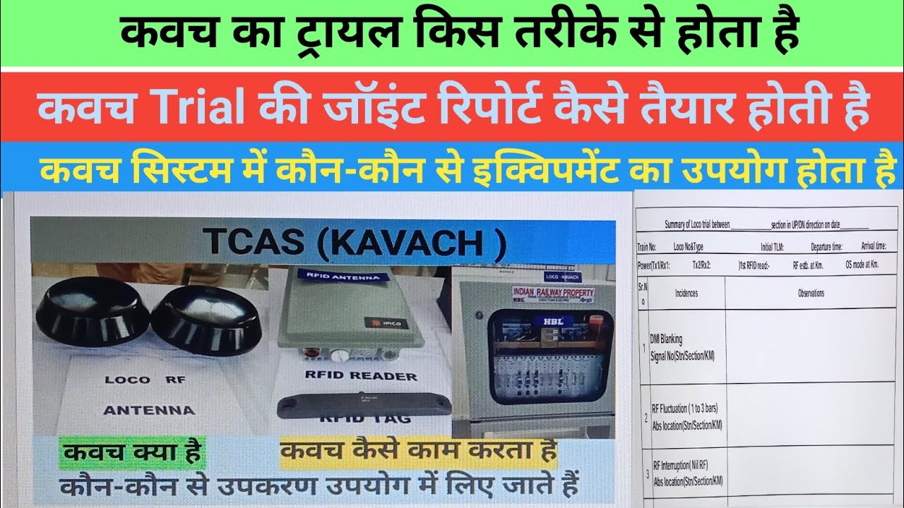कवच का ट्रायल कैसे होता है l जॉइंट रिपोर्ट कैसे तैयार होती है l कौन-कौन से इक्विपमेंट उसे होते हैं 