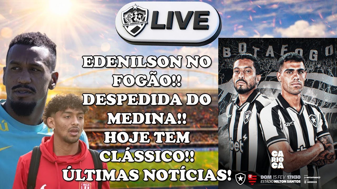 LIVE ALVINEGRA RAIZ - EDENÍLSON NO FOGÃO! DESPEDIDA DO MEDINA!QUARTAS DO CARIOCA!ÚLTIMAS NOTÍCIAS!