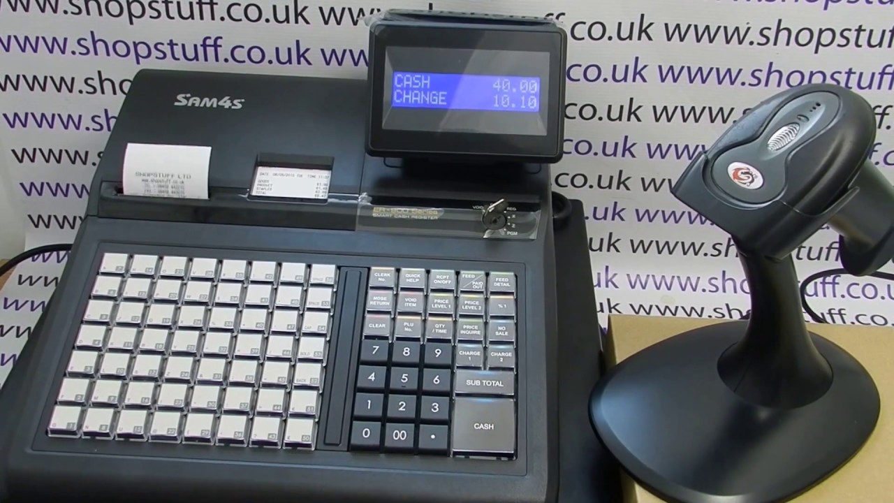 Sam4S ER-945 Cash Register Sales Demonstration & How To Use Instructions