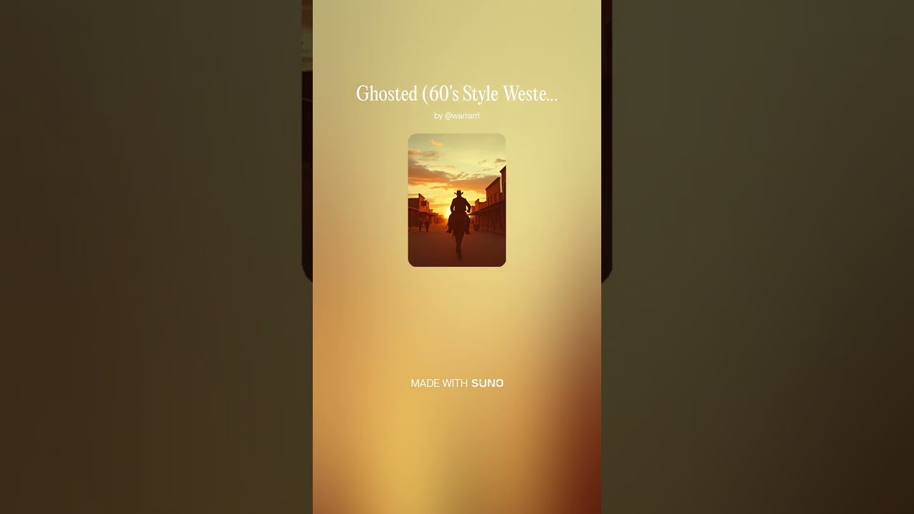 Ghosted 60's Style Western