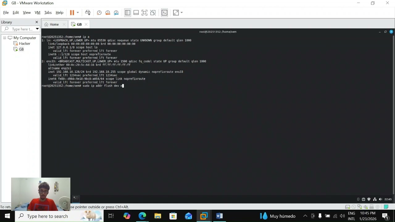 Practica 2: Configuración de parametros de red.