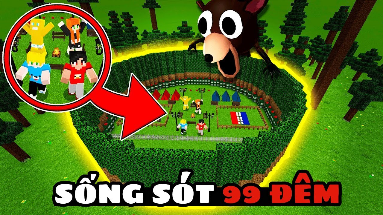 Tôi Thử Thách Sống Sót 99 ĐÊM Trong Khu Rừng KINH DỊ Và Đối Đầu QUÁI VẬT Nguy Hiểm Trong Minecraft!