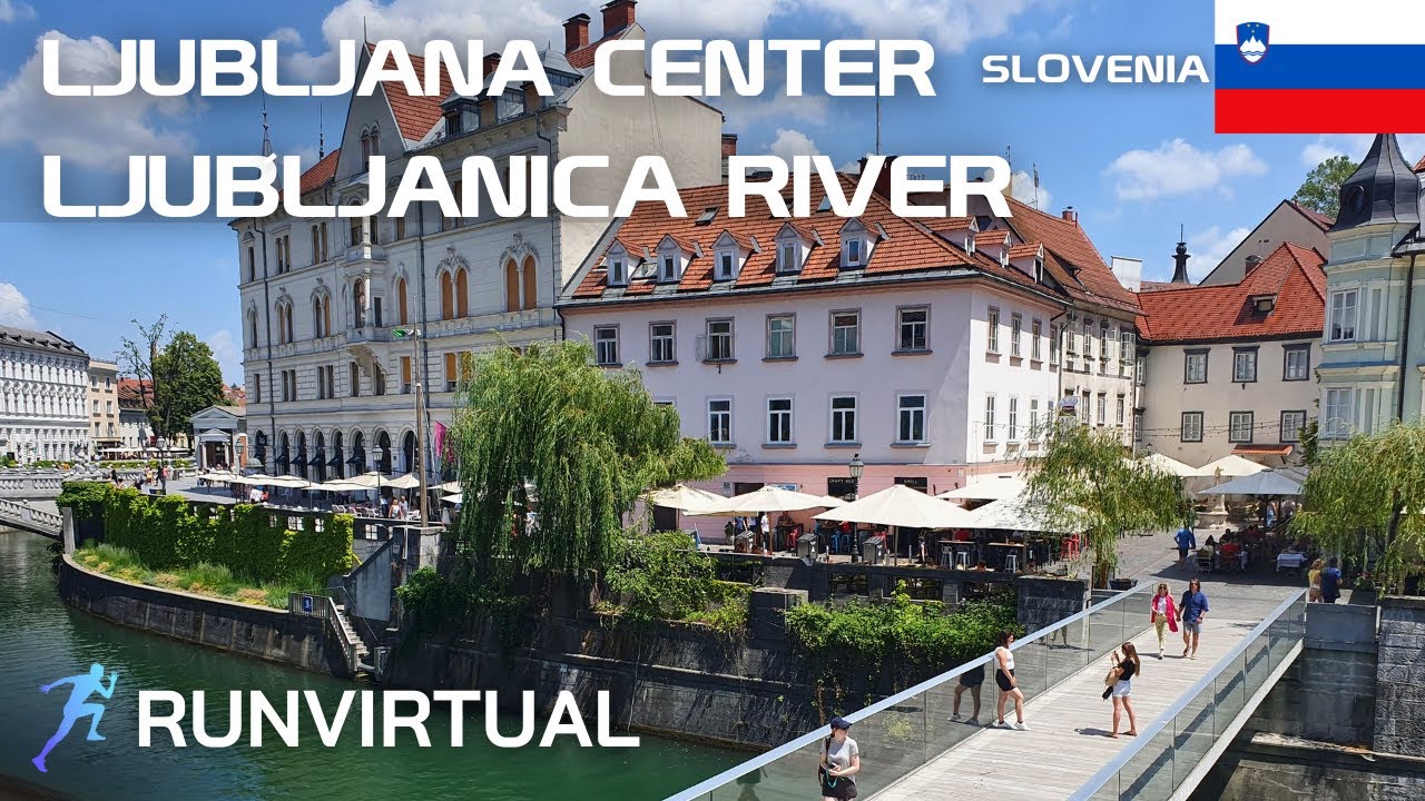 Running by Ljubljanica River in Ljubljana Center, Slovenia | 4K POV Virtual Run