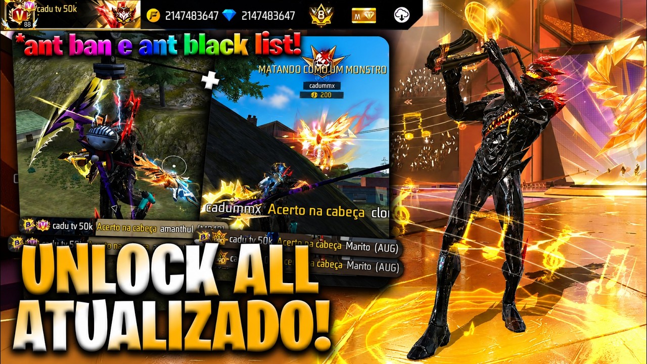 ACABOU DE SAIR!😱𝐔𝐍𝐋𝐎𝐂𝐊 𝐀𝐋𝐋 𝐍𝐎𝐕𝐀 𝐀𝐓𝐔𝐀𝐋𝐈𝐙𝐀𝐂̧𝐀𝐎 𝐎𝐁𝟓𝟒 (TODAS AS SKINS FUNCIONANDO NA PARTIDA) 𝐃𝐄 𝐆𝐑𝐀𝐂̧𝐀!