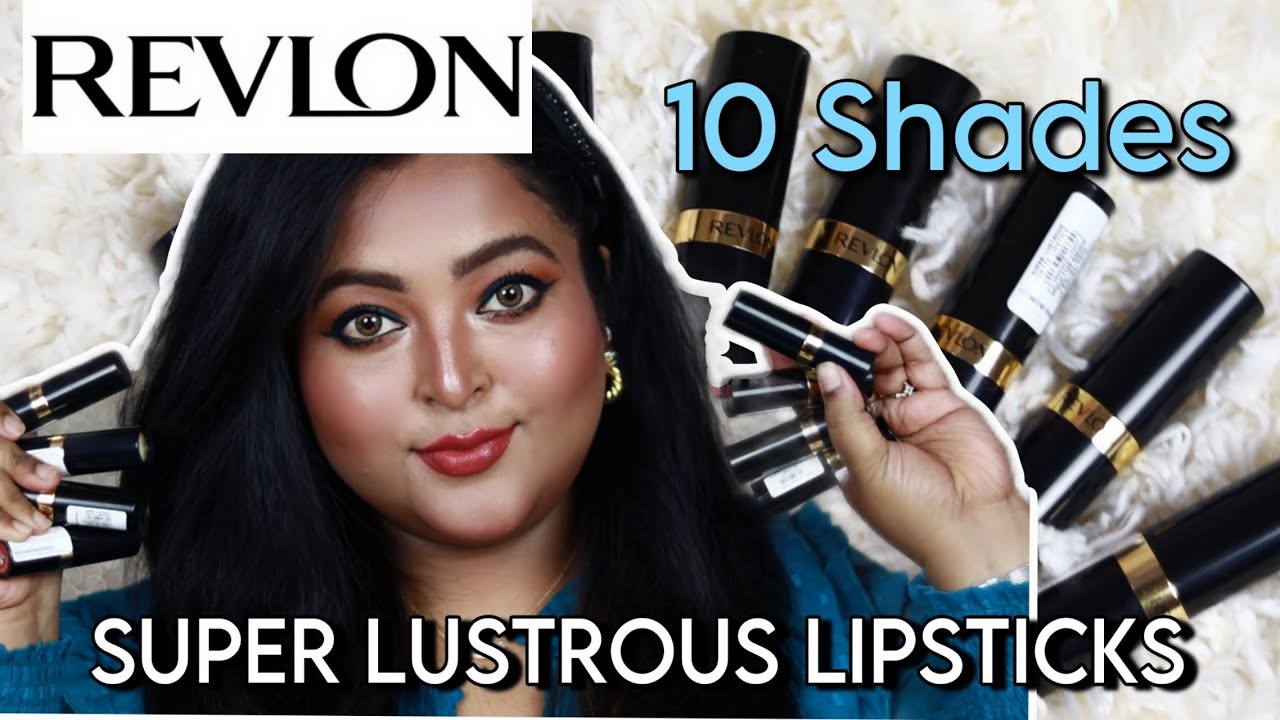Суперглянцевые помады REVLON || 10 оттенков на любой вкус ||Обзор и свотчи || С макияжем и без