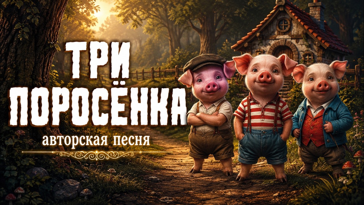Три поросенка (Авторская песня) - Музыкальный Клип