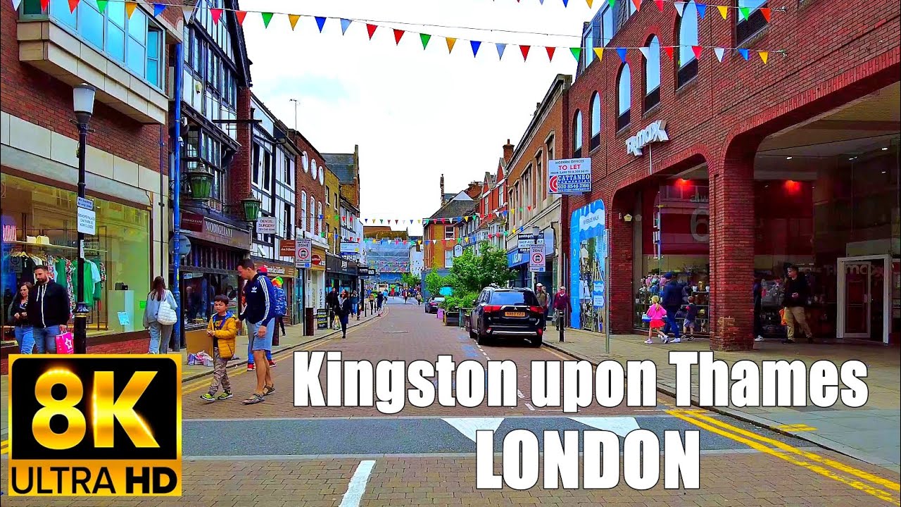 Kingston town centre walking tour | London England | Royal borough of Kingston | May 2023