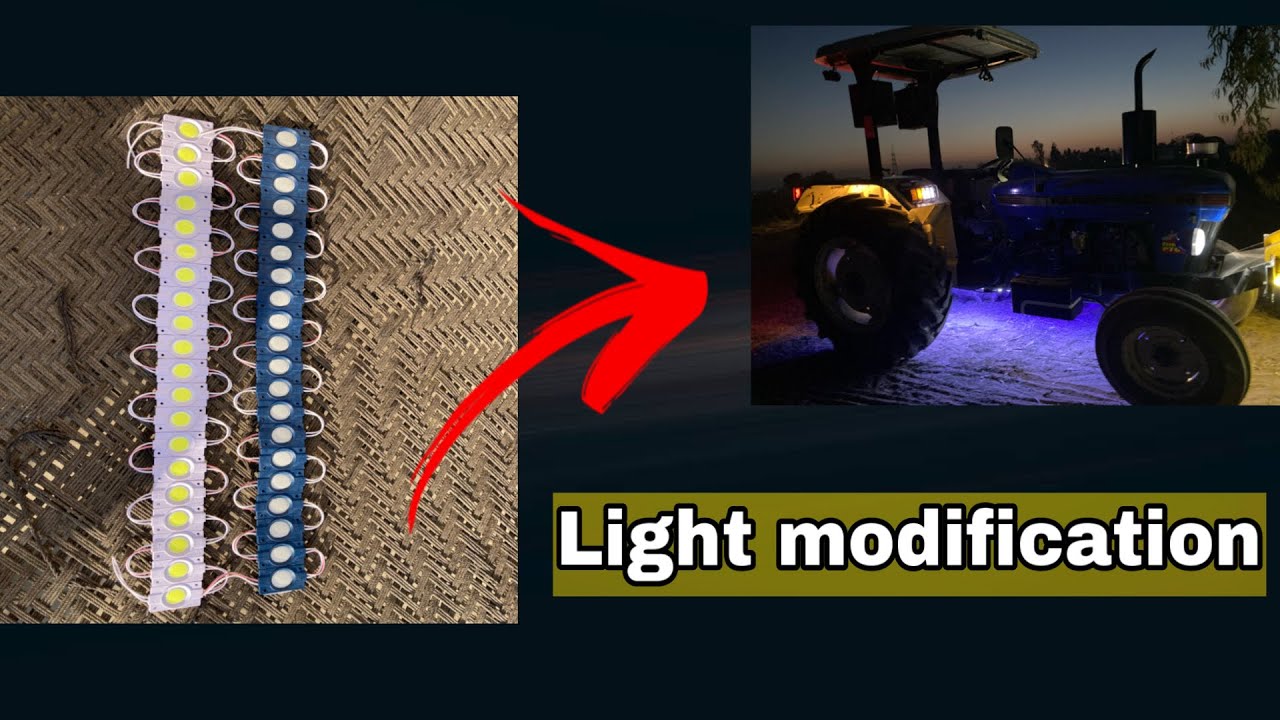 Tractor lights modifications at home || farmtrac light modified #farmtrac