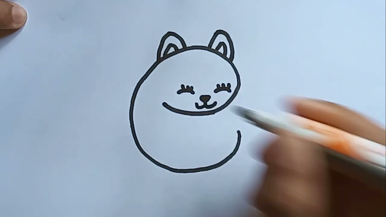 How to draw  a cat from Number 9/ easy drawing / M P Drawing tutorial/ paintings/ quick draw