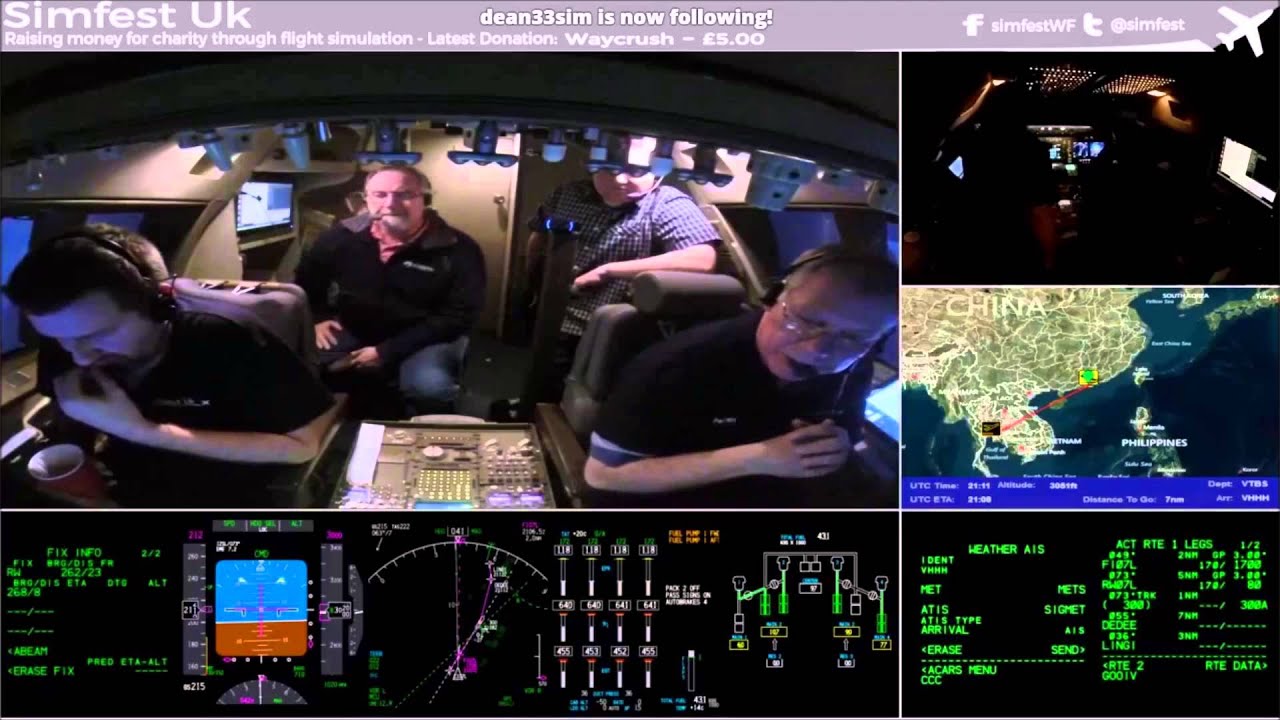IGS Runway 13 Approach to Kai Tak: Boeing 747-400 Full Sized Home Simulator