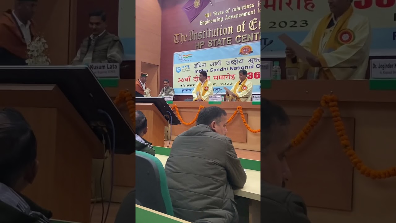 Attending 36th Convocation ceremony at IEI Shimla