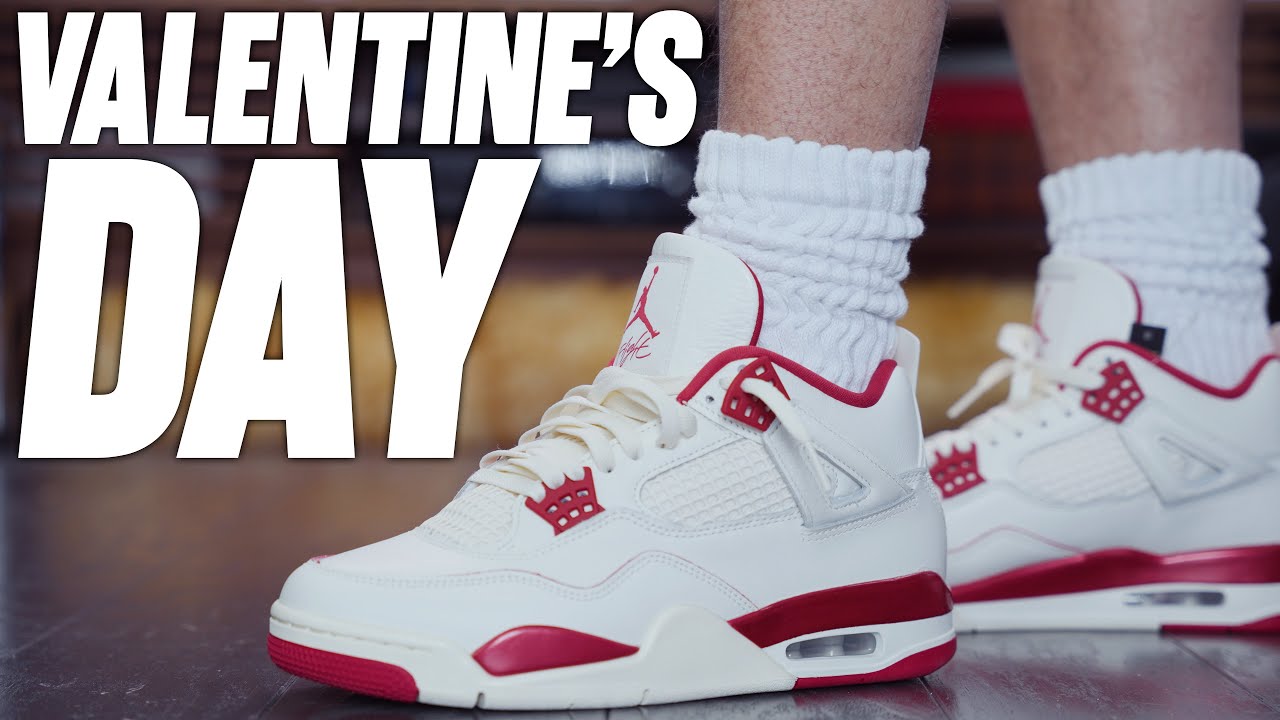 Обзор кроссовок Jordan 4 Retro Valentine's Day Sierra Red