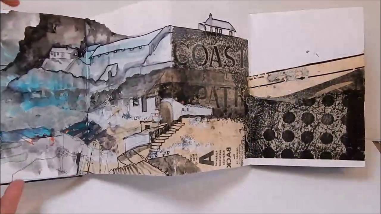 Karen Stamper - Concertina Sketchbook - Brisons Veor, Cornwall