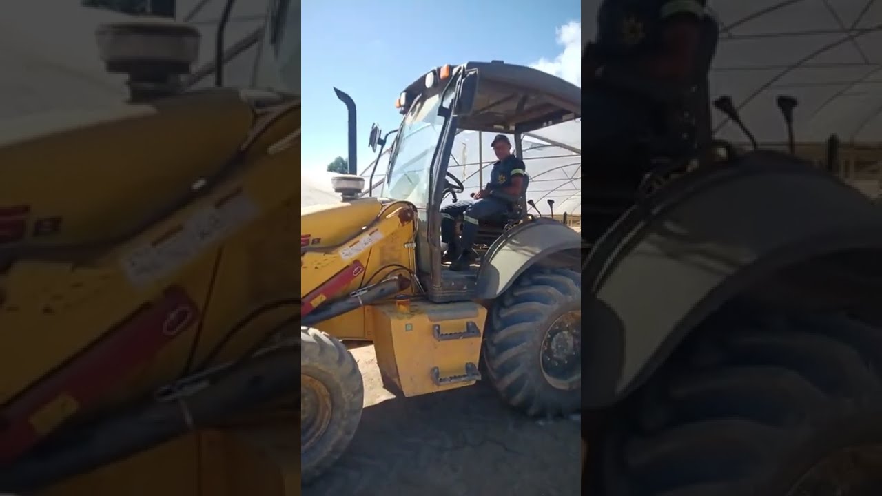 Dica como funciona o freio de estacionamento da Retro escavadeira New Holland #terraplanagem