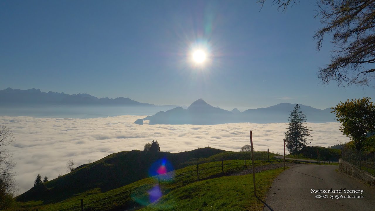 4K Autumn at Mostelegg Schwyz  SWITZERLAND スイス アルプス山脈