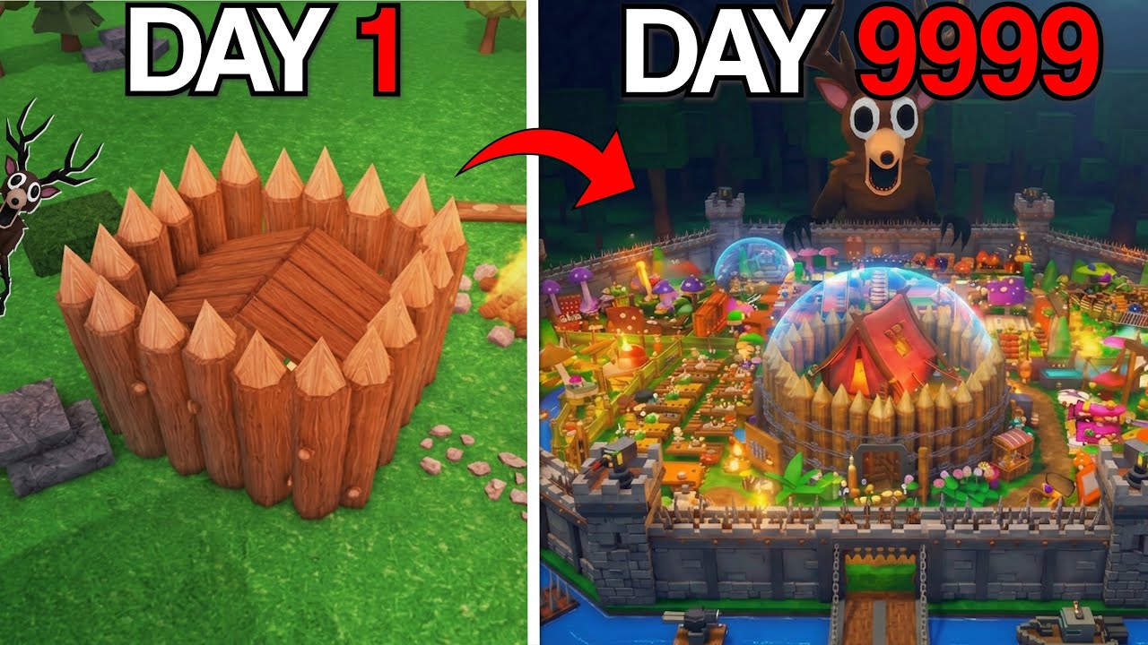 The ULTIMATE Solo AFK Mega Base in 99 Nights in the Forest