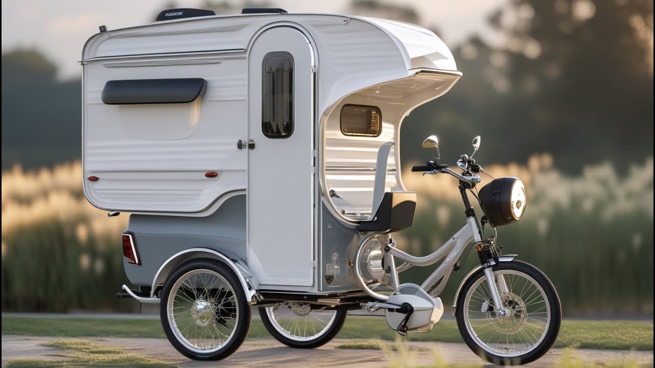 The Ultimate Camper Tricycle: A Tiny Home on Wheels That Will Blow Your Mind!😱
