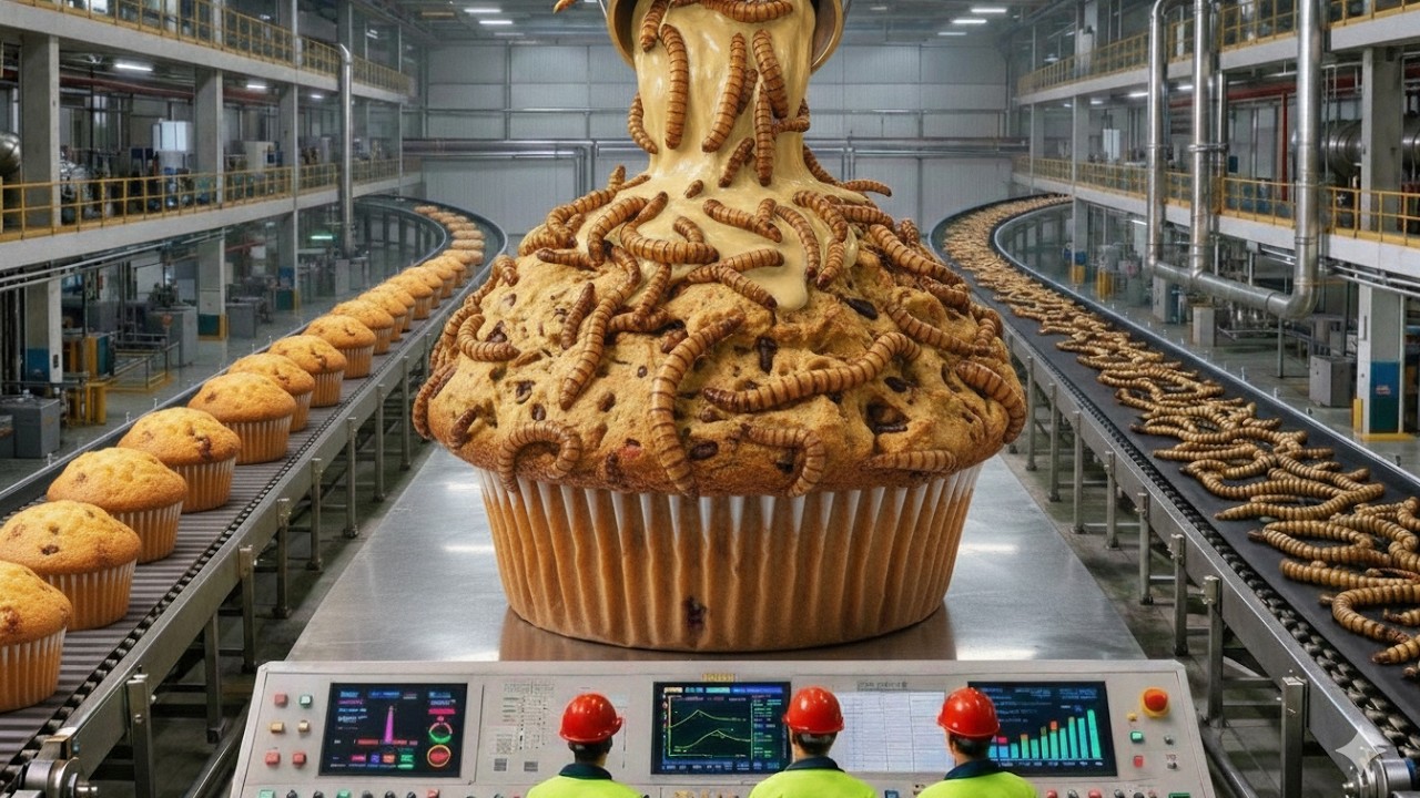 Inside the Mealworm Factory | How Millions of Worms Become Protein Muffins (Full Process)
