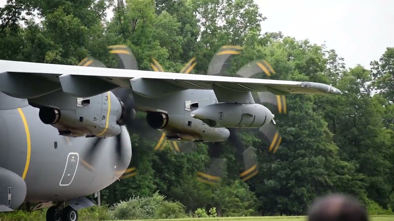 Luftwaffe A400M Atlas taxiing out at Innovation in Flight 2025
