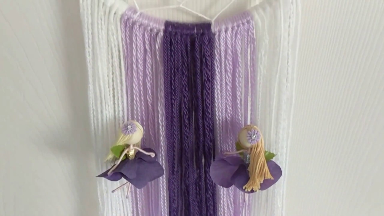 Violet flower fairy dream catcher