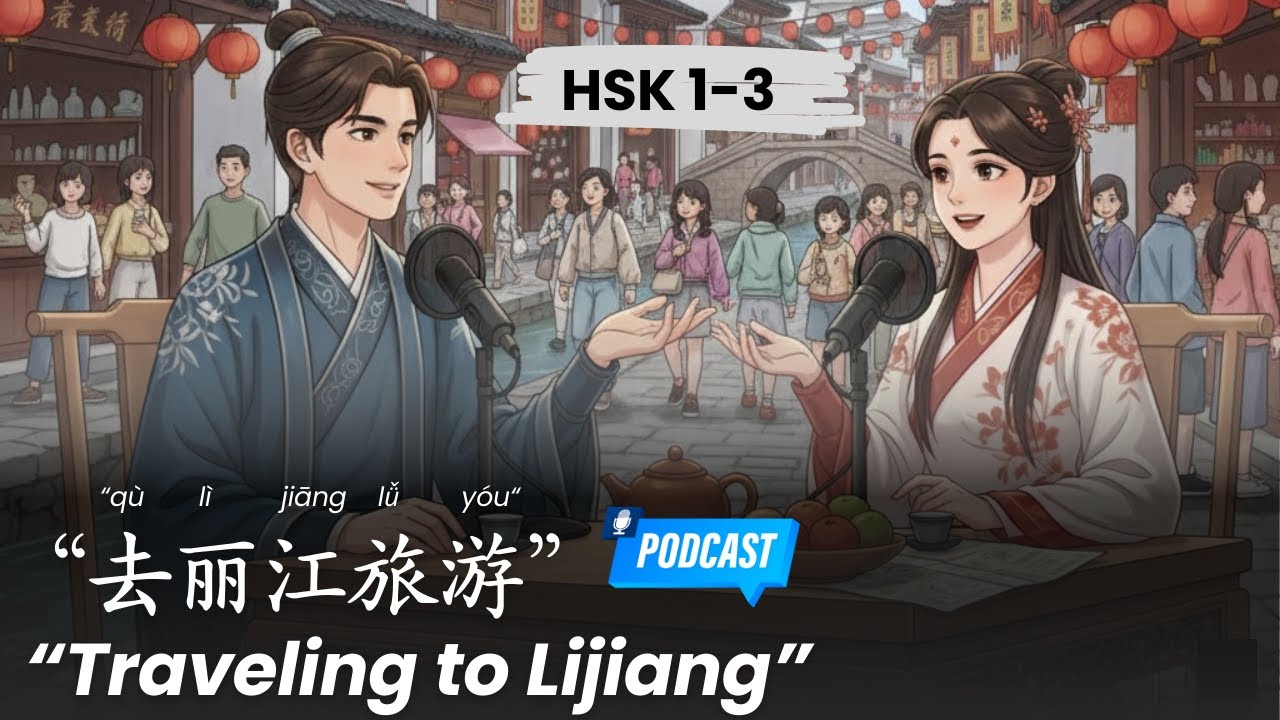 HSK 1-3 l Traveling to Lijiang l 去丽江旅游 l Chinese Podcast