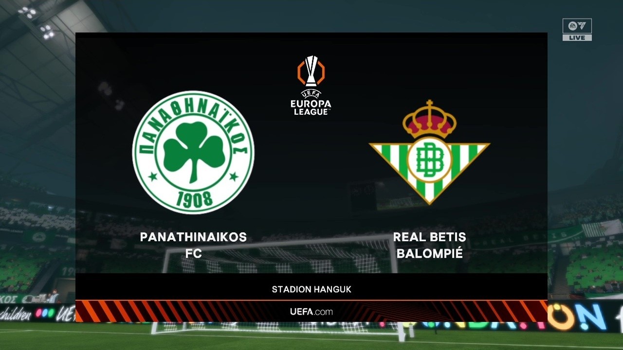 FC 26 - Panathinaikos vs Real Betis - partido de ida de los octavos de la UEFA Europa League