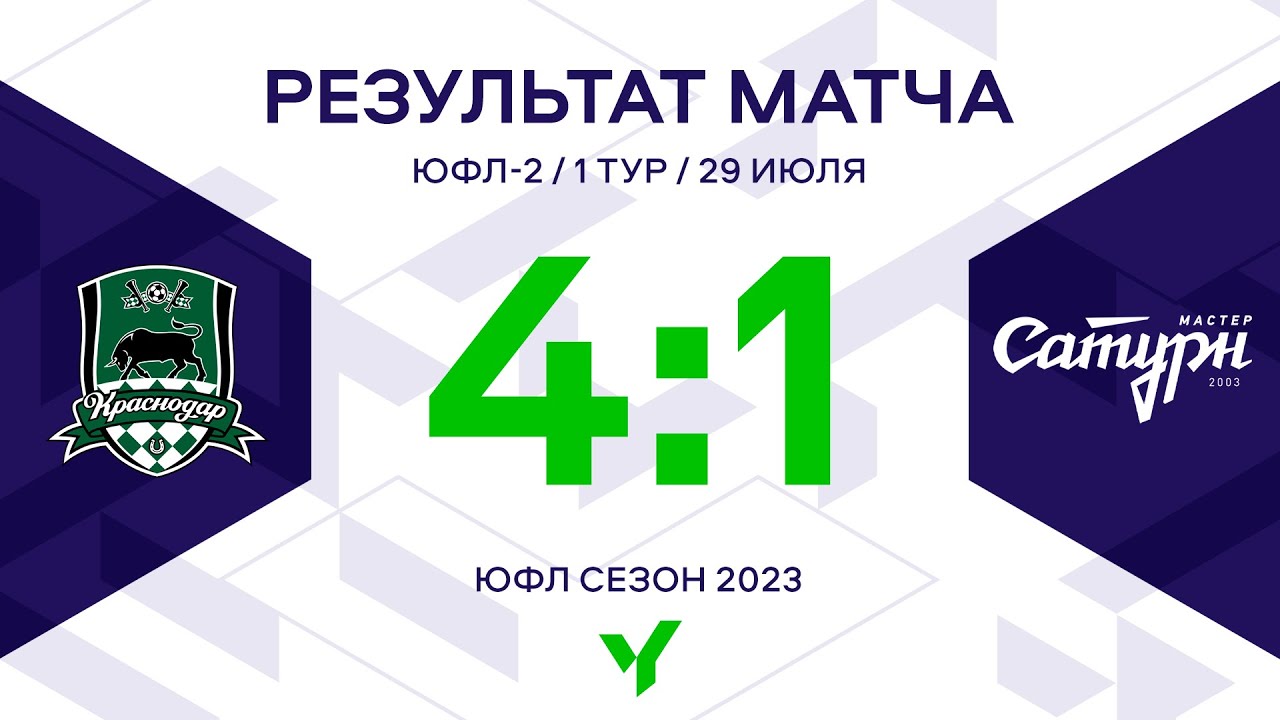 ЮФЛ-2. Краснодар - Мастер-Сатурн. 1-й тур. Обзор