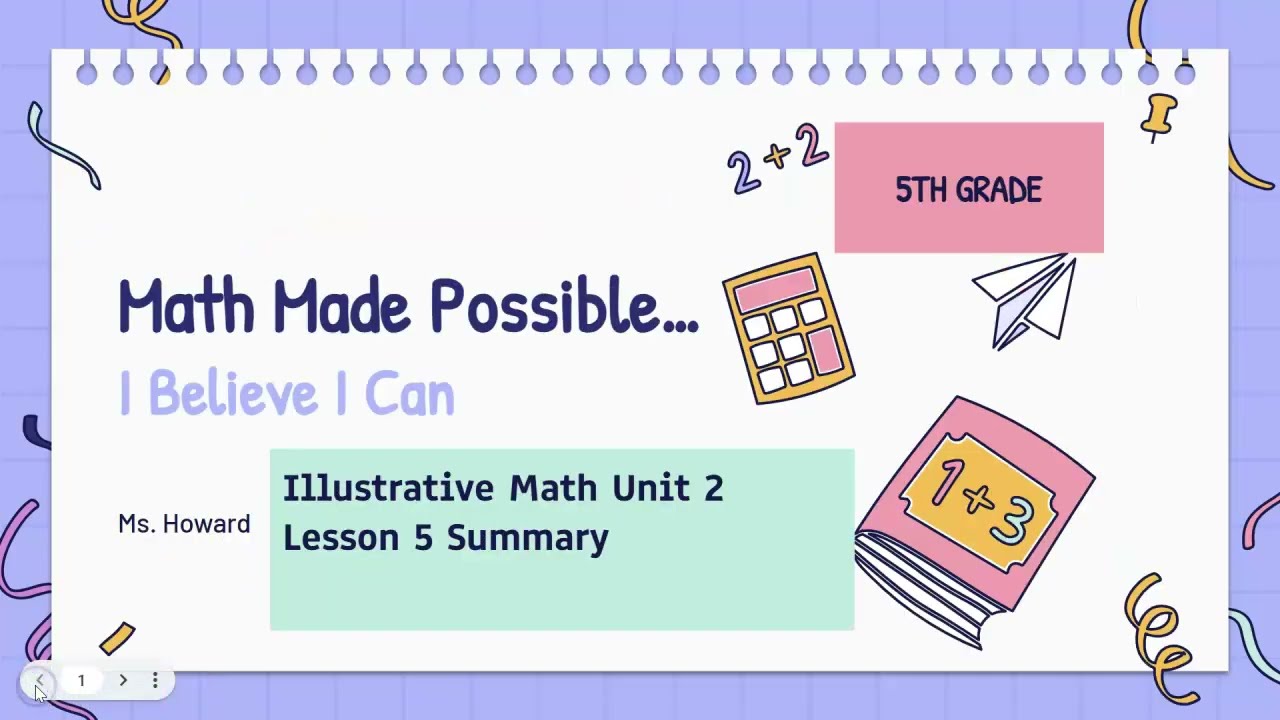 Illustrative math Grade 5 unit 2 lesson 5 Explaining Fractions & Division