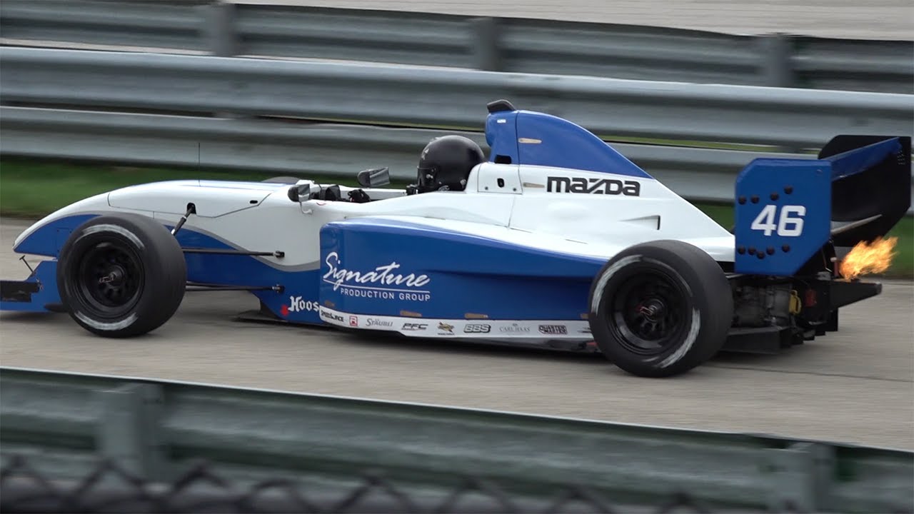 RENESIS 13B PRO FORMULA MAZDA ENGINE NOISES - Racetrack Footage