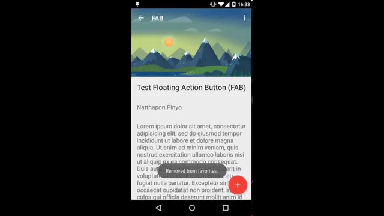 Android Floating Action Button (FAB)