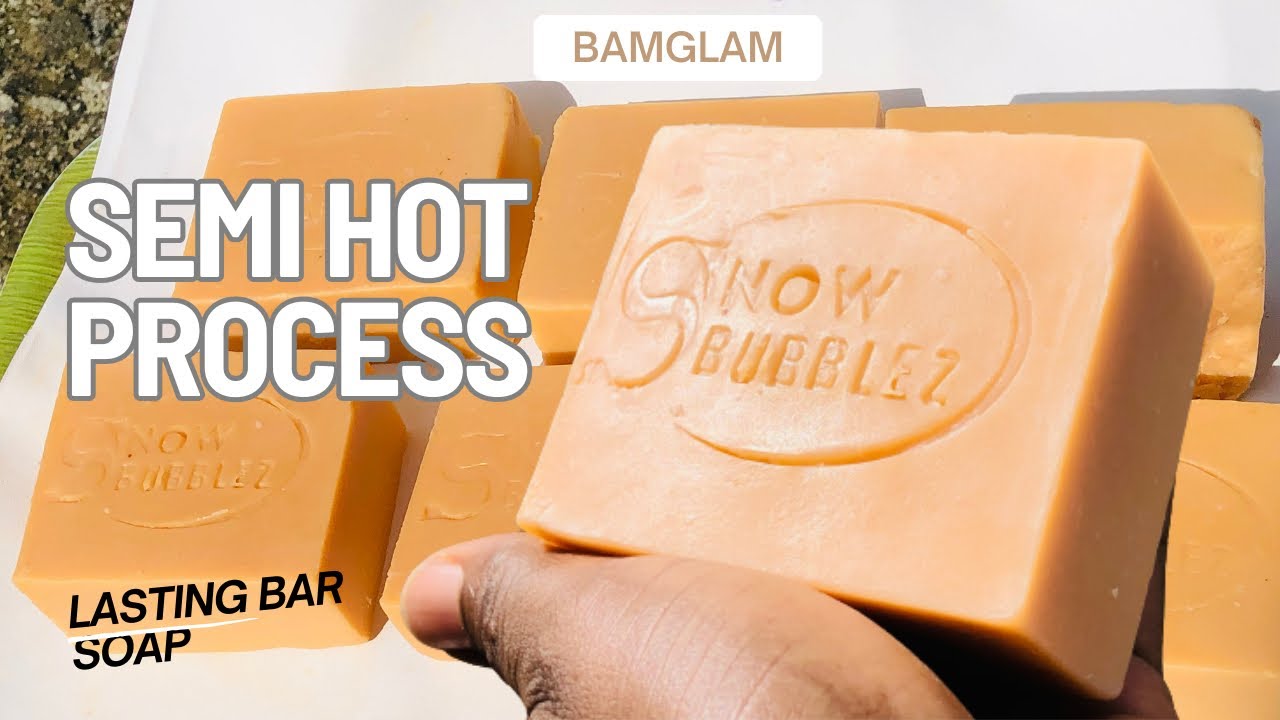 How to make Semi Hot process laundry bar soap / Semi hot process soap