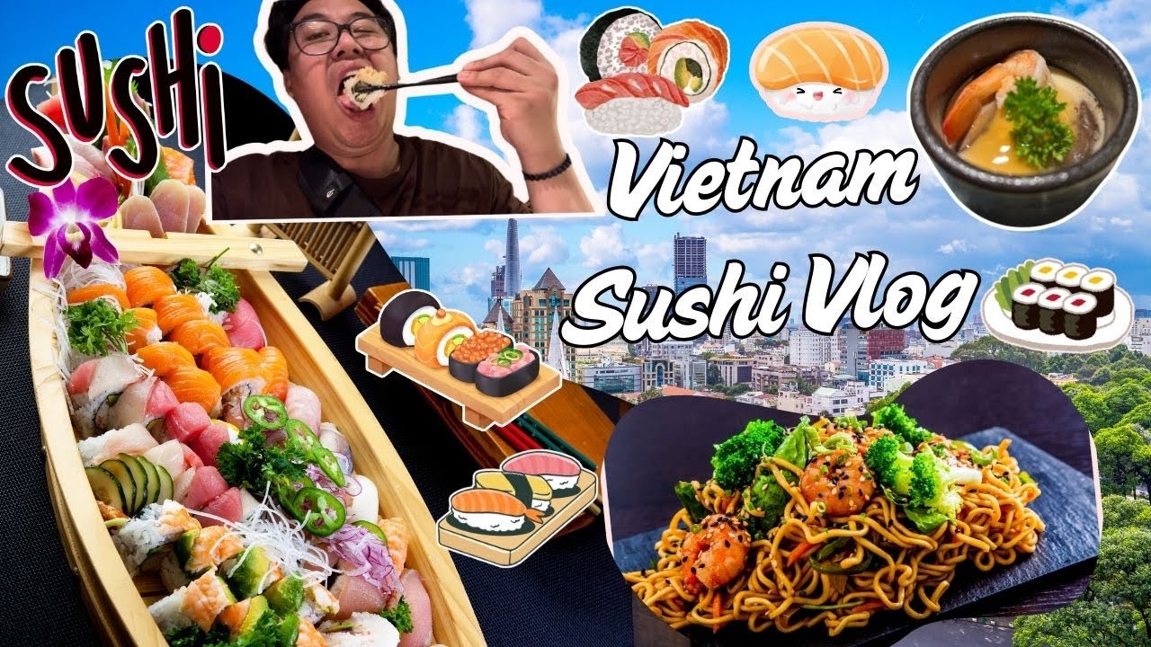 Vietnamese Breakfast & More | Sushi & Steam Hotpot Food Vlog! 🍜🍣