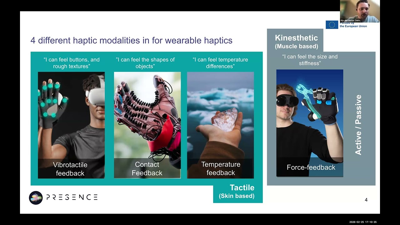 Webinar week 5 (25-02-2026): The Development and use of Haptics in PRESENCE (Gijs den Butter)