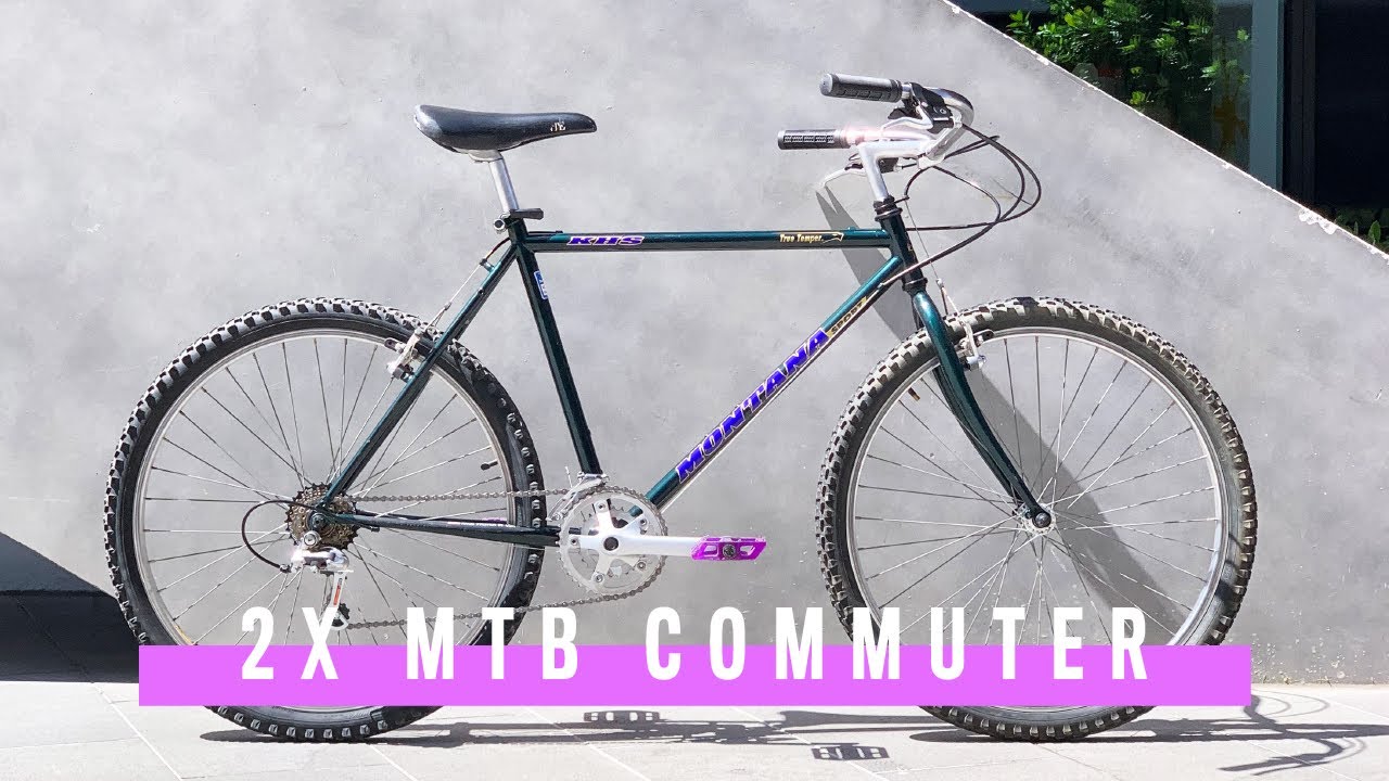 2x low gear mountain bike commuter - vintage mtb restoration / build