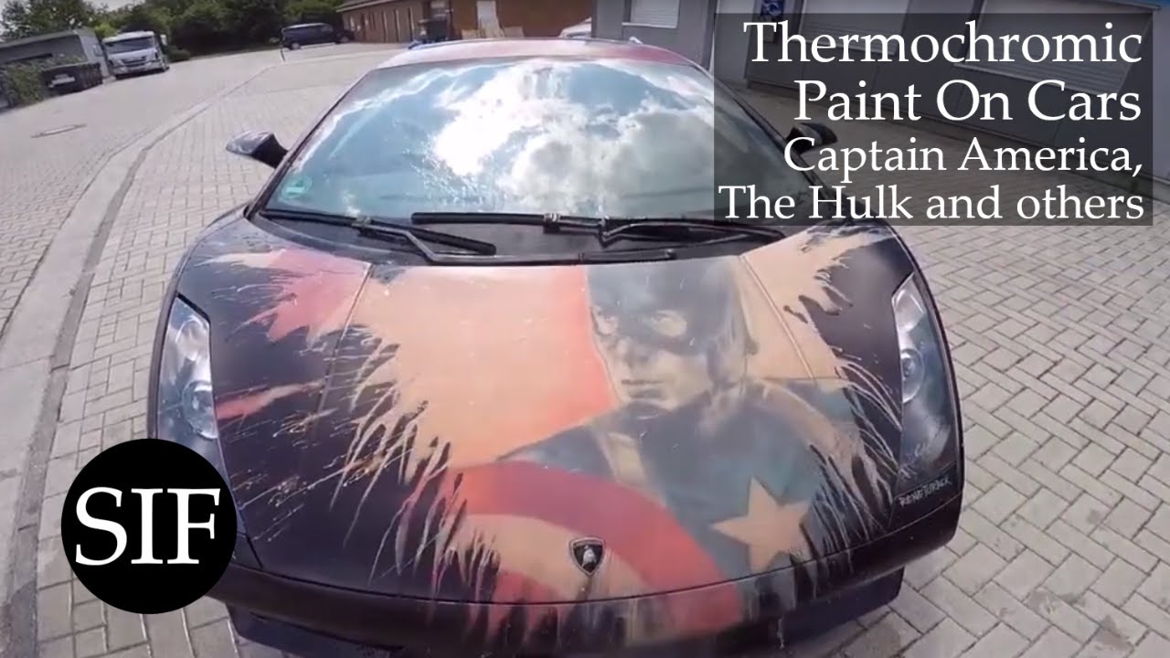 Thermochromic Paint On Cars - Captain America, The Hulk and others