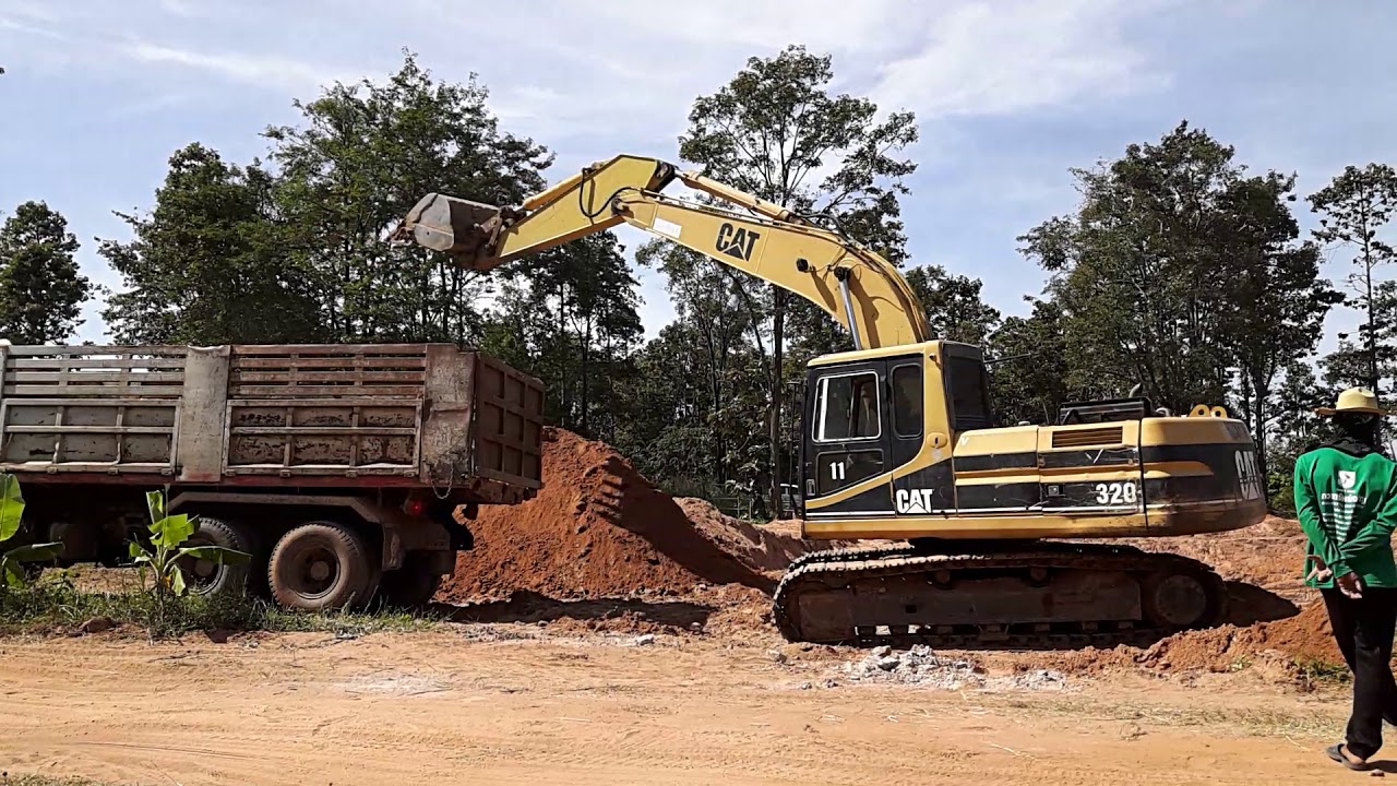 รีวิว รถขุด อายุ 25 ปี CAT 320 V.2 ไฟฟ้ามี  เร็ว truck  EP.3576