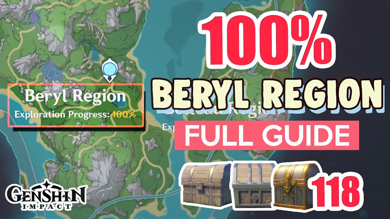 How to: Beryl Region 100% FULL Exploration ⭐ Fontaine ALL CHESTS GUIDE 4.0【 Genshin Impact 】