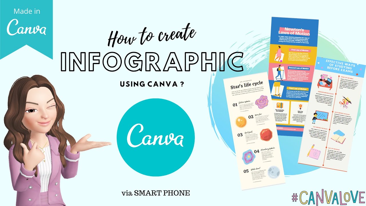 Как создать ИНФОГРАФИКУ с помощью CANVA на СМАРТФОНЕ?