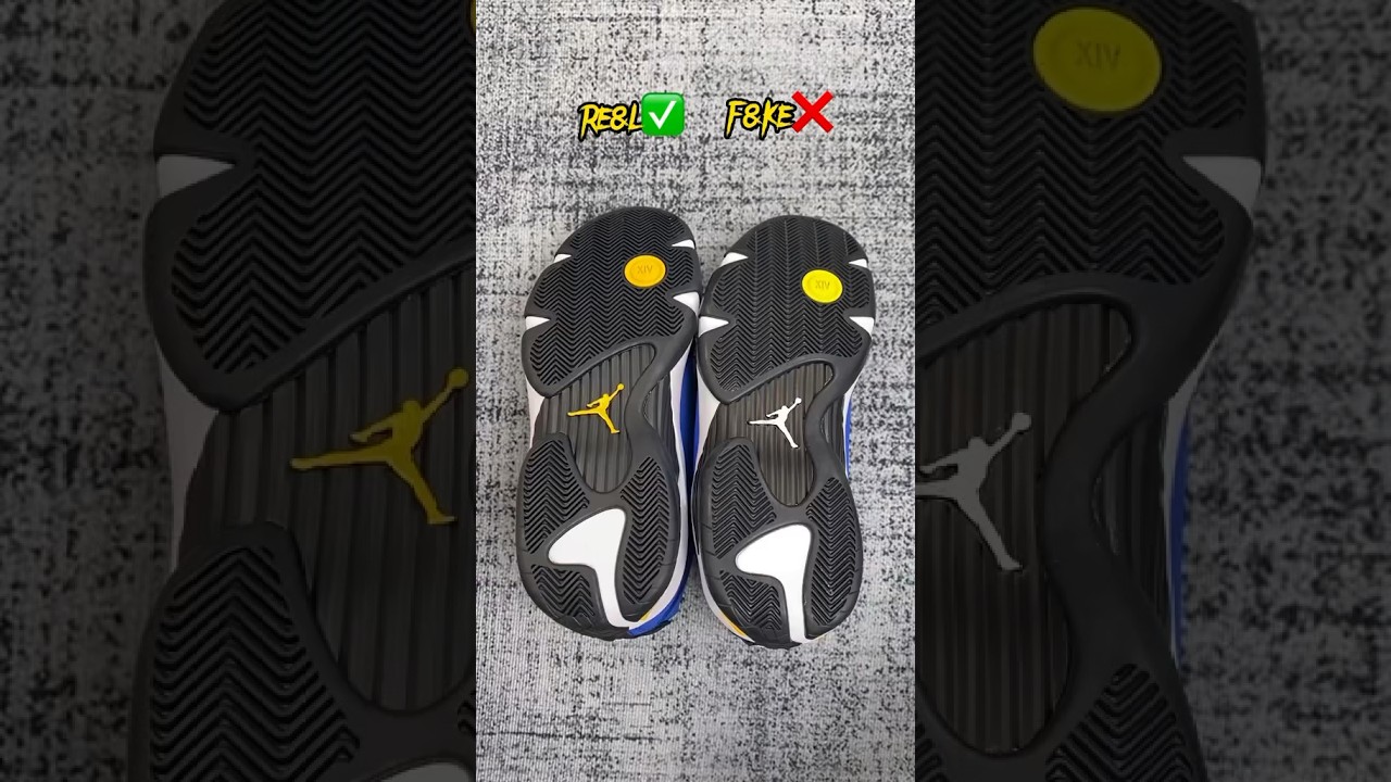 Real Vs Fake Blue Jordan 14 #sneakerhead #sneakers #viral